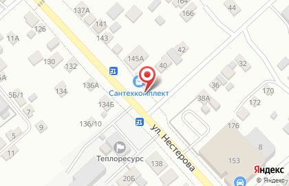 Оптовая фирма Сантехкомплект на улице Нестерова на карте