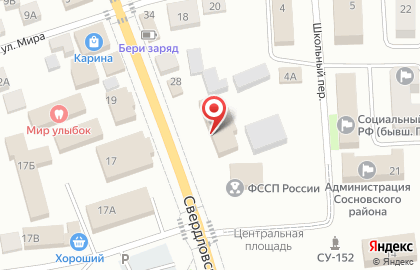 Военный комиссариат Сосновского района Челябинской области на карте