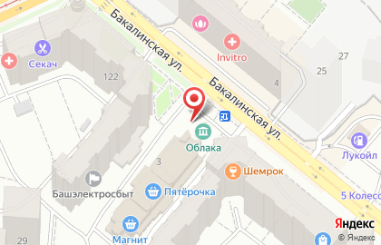 Туристическая фирма Интурсервис на Бакалинской улице на карте