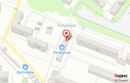Магазин Мясоруbка в Железнодорожном районе на карте