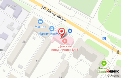 Городская детская клиническая поликлиника №6 на улице Докучаева на карте