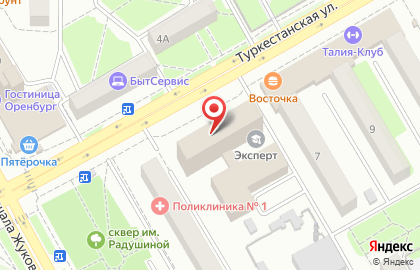 Многопрофильная фирма Территория комфорта на Туркестанской улице на карте