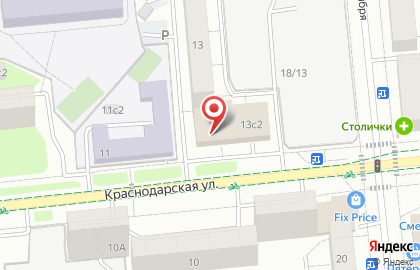 Универсам Пятёрочка на Краснодарской улице, 13 стр 2 на карте