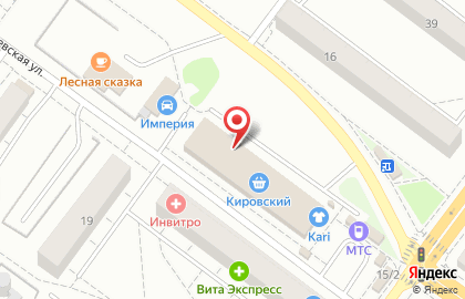 Магазин тканей Kristex в Железнодорожном районе на карте