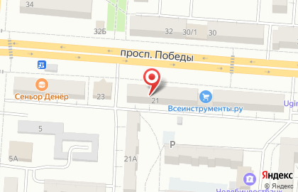 Продуктовый магазин в Челябинске на карте