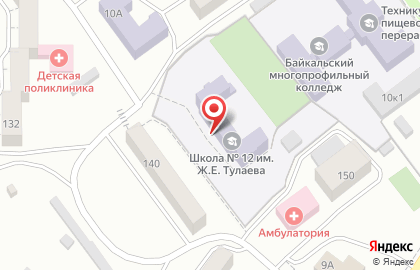 Средняя общеобразовательная школа №12 в Октябрьском районе на карте