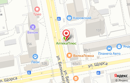 Билайн, сеть салонов связи на улице Белинского на карте