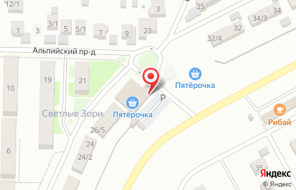 Продовольственный магазин Смайл Фуд на Центральной аллее на карте