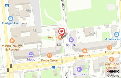Ресторан Ayami на Красной улице на карте