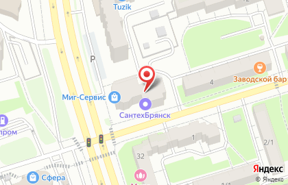 Магазин сантехники Стихия в Советском районе на карте