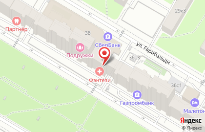 Дикси на улице Гарибальди на карте
