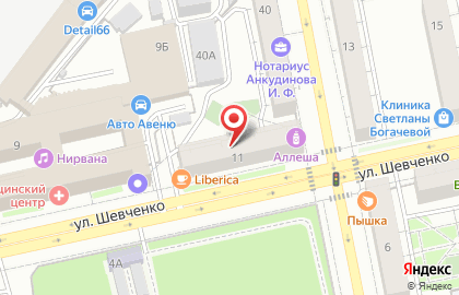 Центр детского творчества в Железнодорожном районе на карте