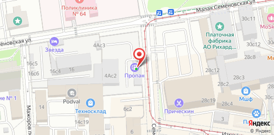 Автосервис Вилгуд в Семеновском переулке на карте