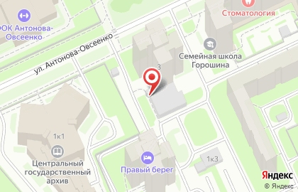 Bellissimo на улице Антонова-Овсеенко на карте