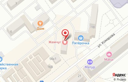 Стоматология Жемчуг на улице Комарова на карте
