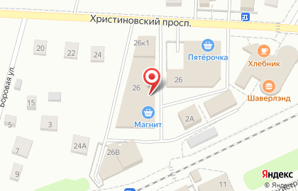Фирменный магазин Ермолино на Христиновском проспекте на карте