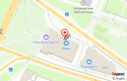 Гипермаркет низких цен Маяк на Большой Санкт-Петербургской улице на карте
