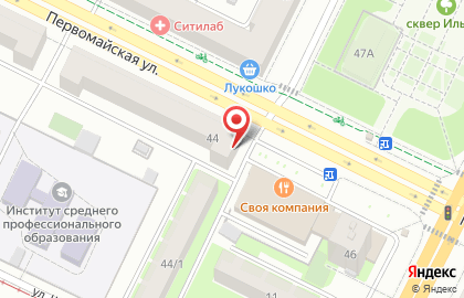 Банкомат ВТБ на Первомайской улице, 44 на карте