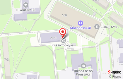 Детский технопарк Кванториум на улице Космонавтов на карте