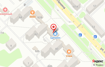 Супермаркет Цитрон на улице Ленина на карте