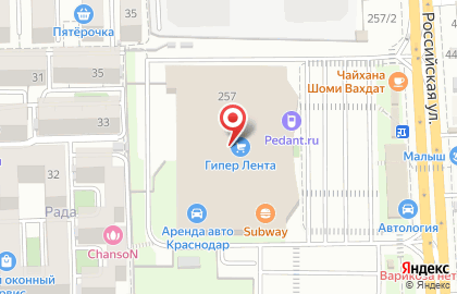 Лента на Российской улице на карте