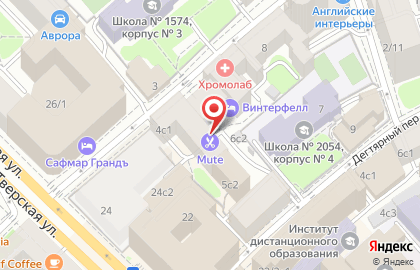Парикмахерская MUTE на Старопименовском переулке на карте