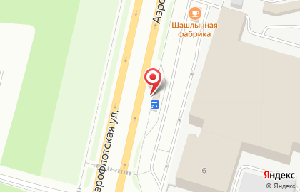 Продовольственный магазин на Аэрофлотской улице на карте