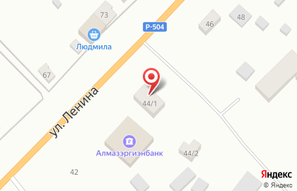 Магазин смешанных товаров Удачный выбор на улице Ленина на карте