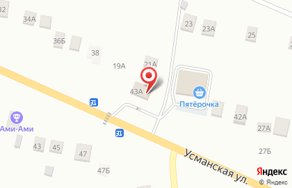 Продуктовый магазин на Усманской, 43а на карте