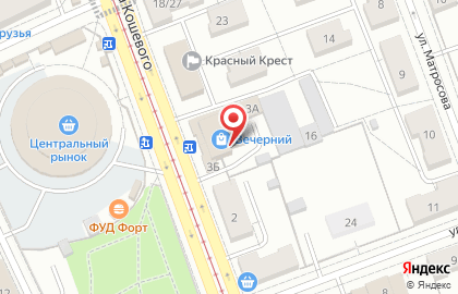 Пешеход на улице Олега Кошевого на карте