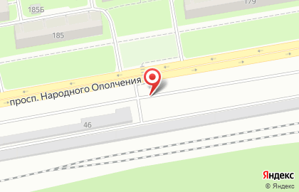 Парковка Санкт-Петербурга на проспекте Народного Ополчения на карте