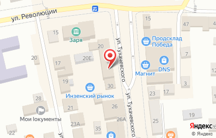Магазин косметики и бытовой химии Магнит Косметик на улице Тухачевского на карте