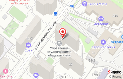Терминал ТКБ на улице Академика Волгина на карте
