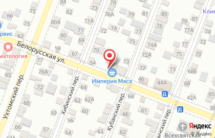 Магазин Империя мяса на Белорусской улице на карте