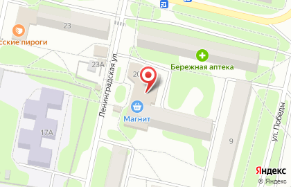 Супермаркет Пятёрочка, супермаркет на улице Ленинградской на карте