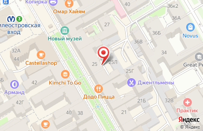 Интим-магазин Точка Любви в Василеостровском районе на карте