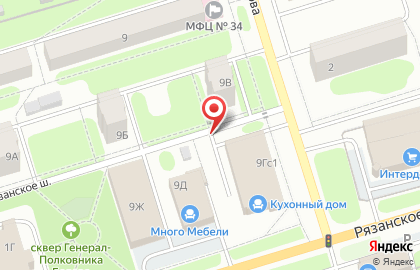 Точка по продаже питьевой воды Губернский колодезь на Рязанском шоссе на карте