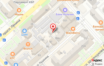 Туристическое агентство Фламинго на улице Пушкина на карте