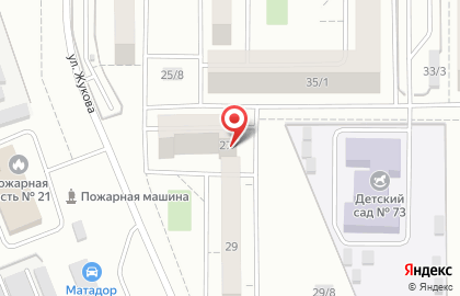 Продовольственный магазин в Орджоникидзевском районе на карте