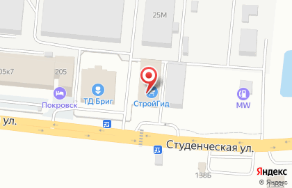 Магазин отделочных материалов и сантехники Стройгид в Энгельсе, на Студенческой улице на карте