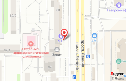 Интернет-провайдер МТС на проспекте Ленина, 80 на карте