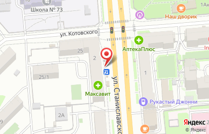 Сеть цветочных салонов Николь на улице Станиславского, 2 к 1 на карте
