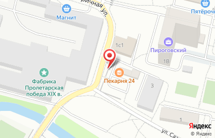 Киоск фруктов и овощей на улице Сазонова на карте