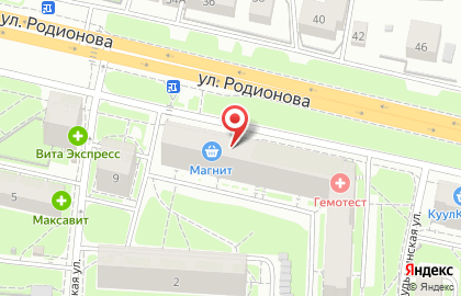 Аптека Farmani на улице Родионова, 11 на карте