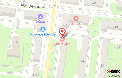 Стоматологический центр Диана-Мед на Зои Космодемьянской на карте