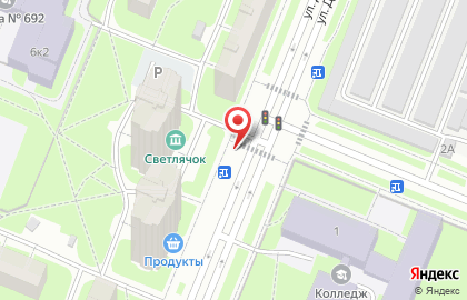 Киоск по продаже фруктов и овощей, Калининский район на улице Демьяна Бедного на карте