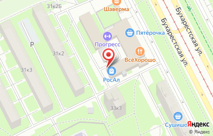 Продуктовый магазин Гин на Бухарестской улице на карте