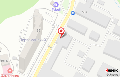 Булочная-кондитерская на Первомайской улице на карте
