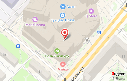 Гипермаркет Ашан в ТЦ Кунцево Плаза на карте