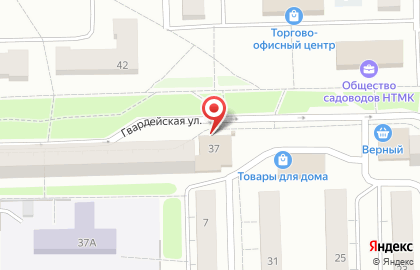 Киоск по продаже питьевой воды Родник у дома на Гвардейской улице на карте